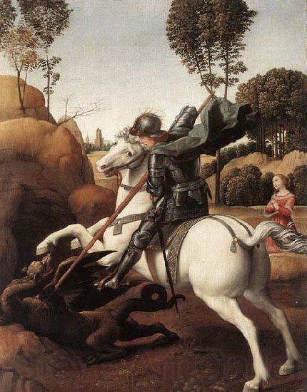 RAFFAELLO Sanzio St George and the Dragon Norge oil painting art
